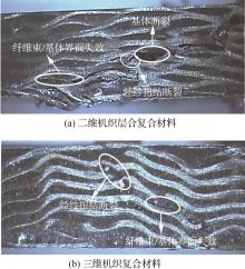 经纱对纬纱的强约束导致了纤维束/基体